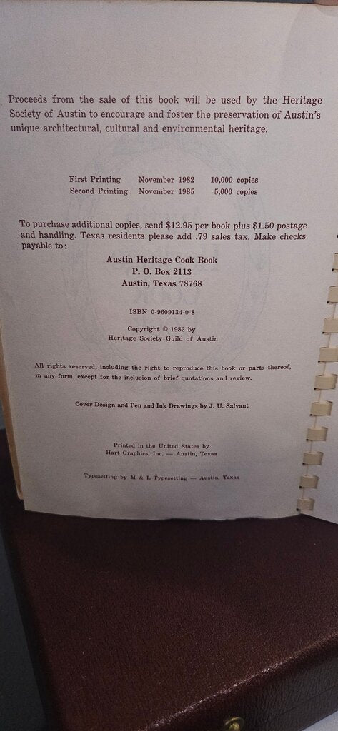 Austin Heritage Cook Book