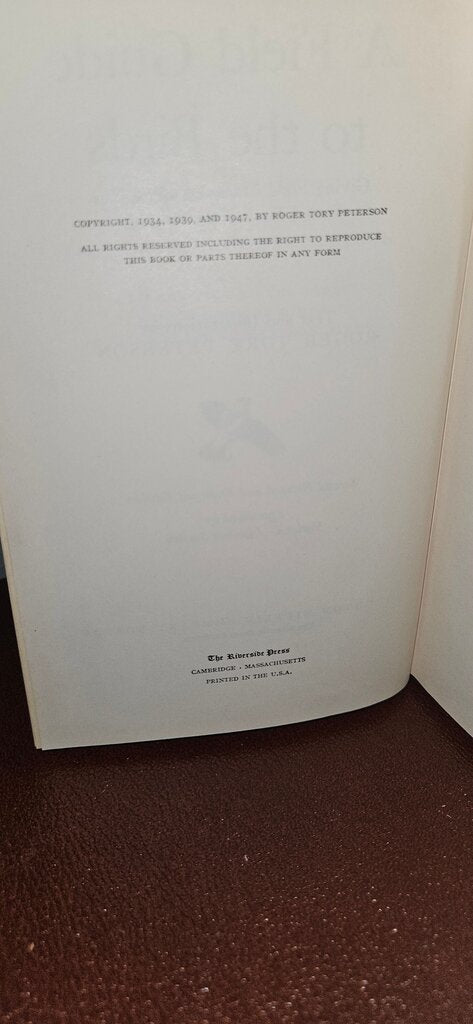A Field Guide to the Birds by Roger Tory Peterson