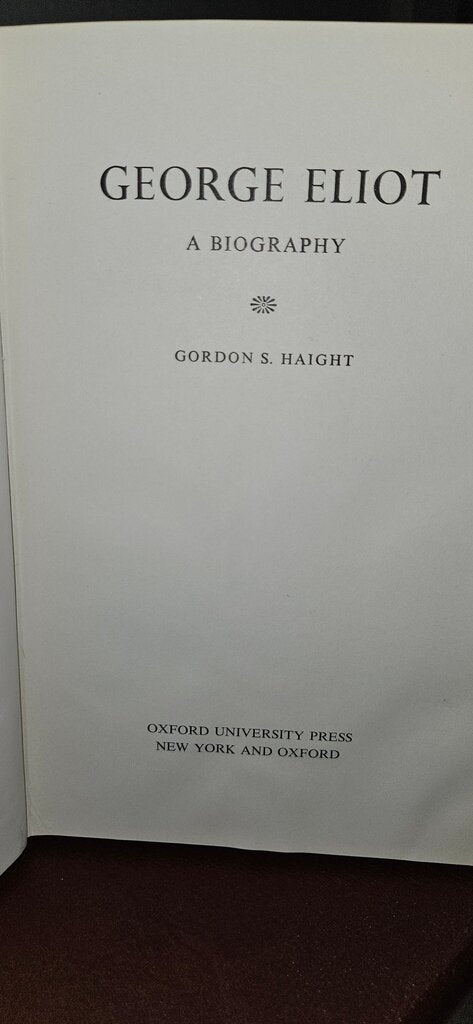 George Eliot: A Biography