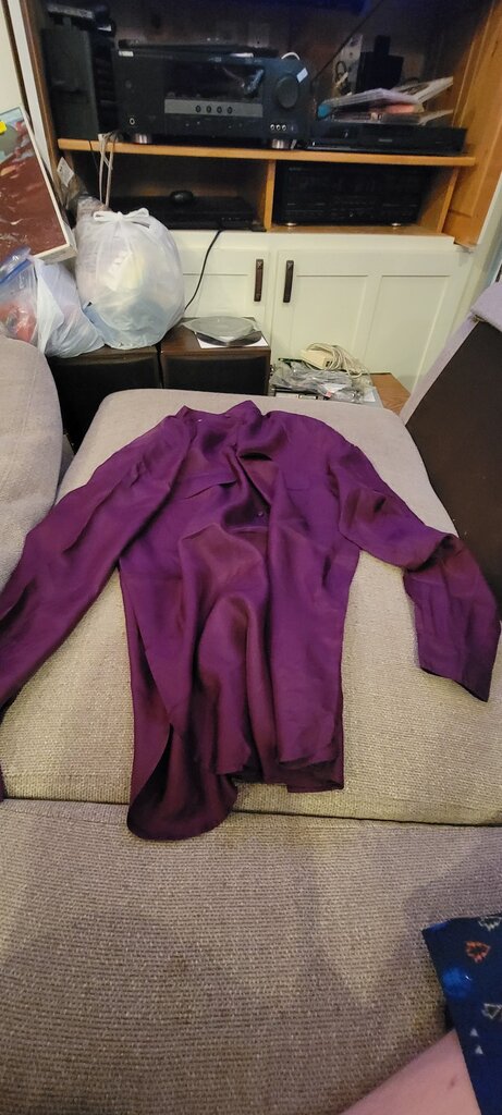 Denim & Co. Purple Silk Blouse