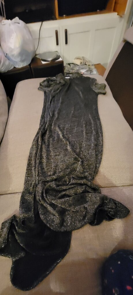 Loutas Black Sparkly Dress