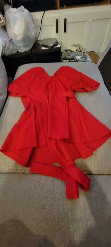 Red Short Sleeve Blouse