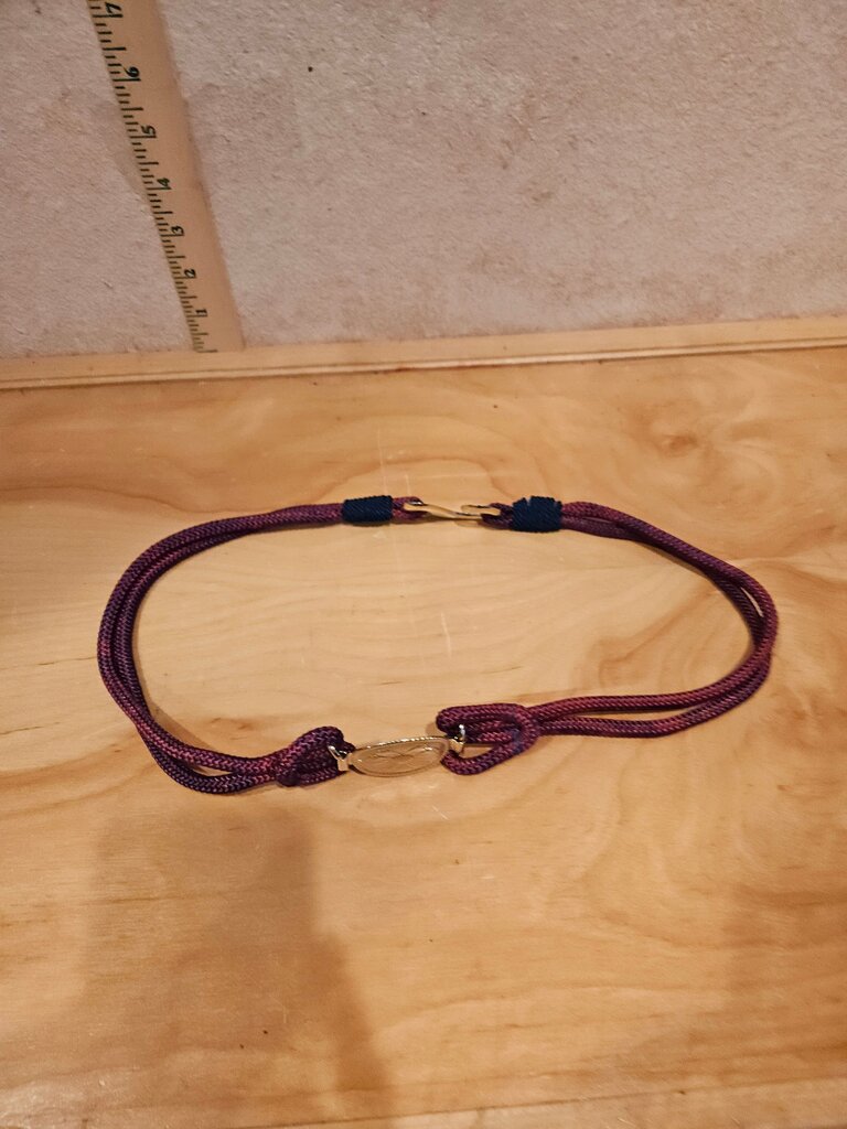 Purple and Navy Adjustable Rope Bracelet