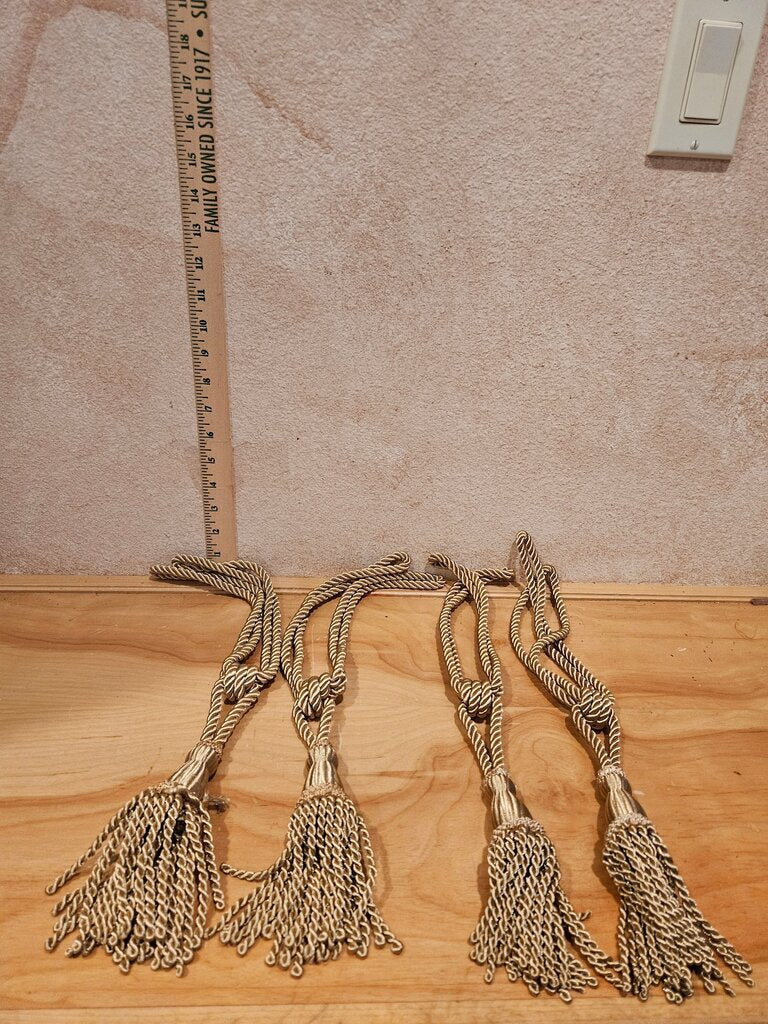 Decorative Curtain Tiebacks with Fringed Tassels