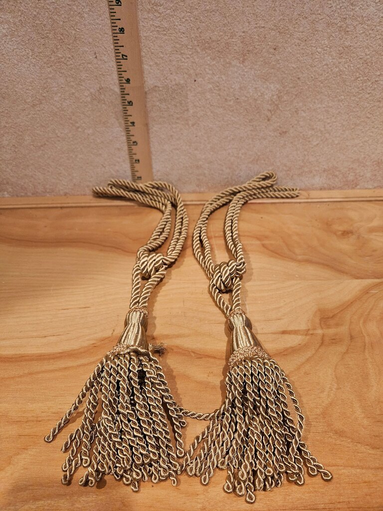 Decorative Curtain Tiebacks with Fringed Tassels