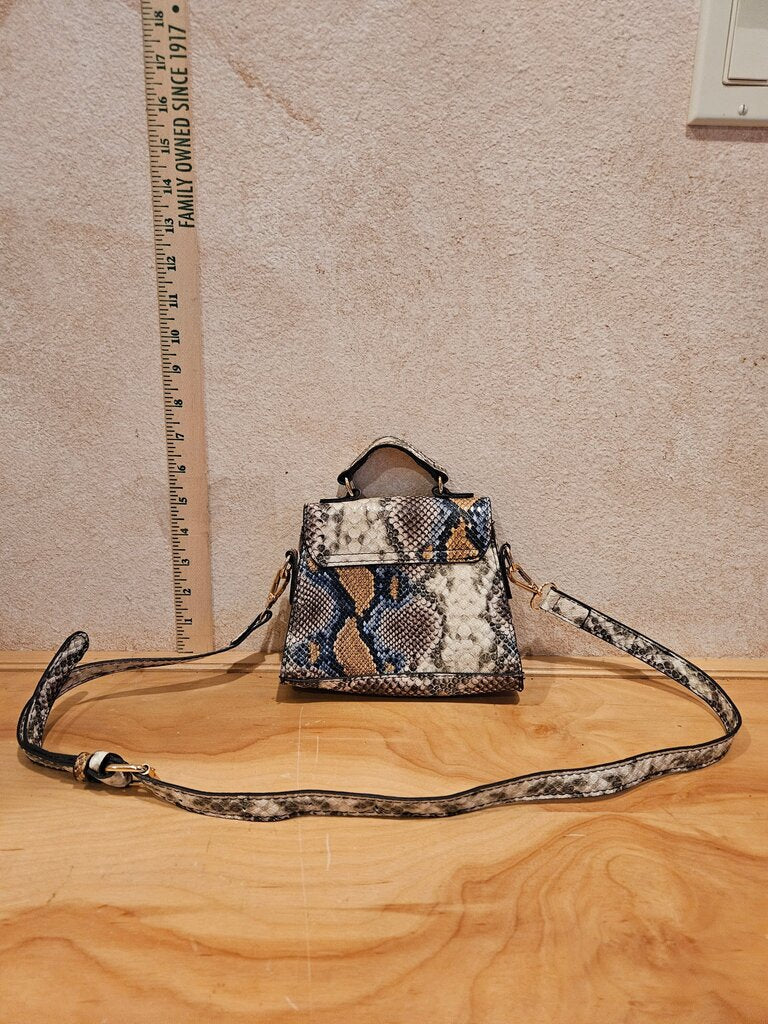 Snakeskin Mini Crossbody Handbag