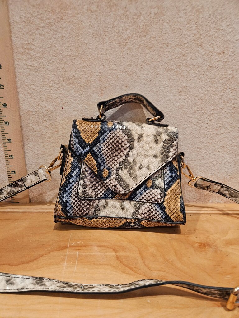 Snakeskin Mini Crossbody Handbag