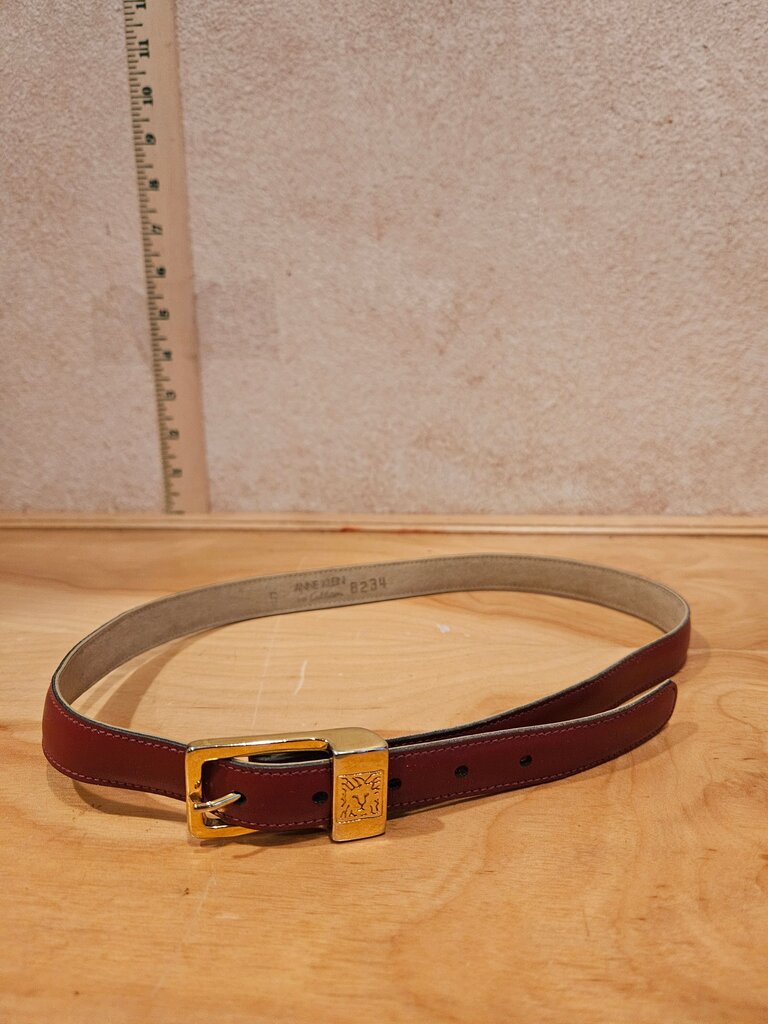 Anne Klein Burgundy Leather Belt