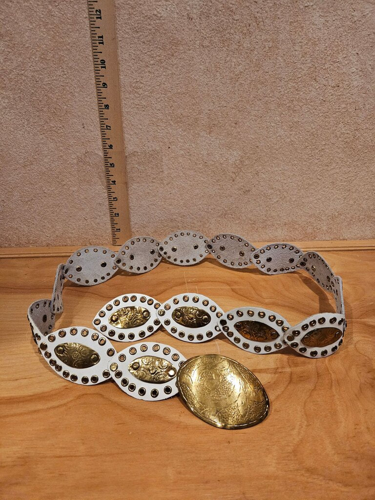 White and Gold Decorative Belt