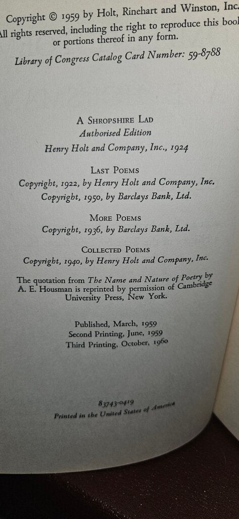 Complete Poems by A.E. Housman