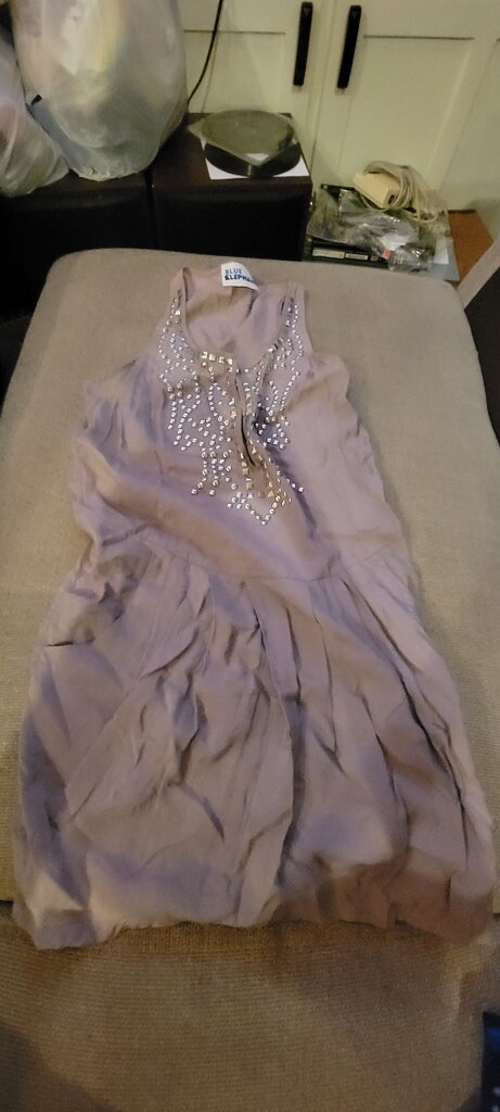 Blue Elephant Lavender Beaded Dress