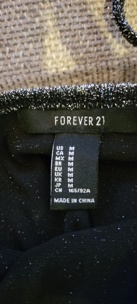 Forever 21 Sparkly Black Midi Dress