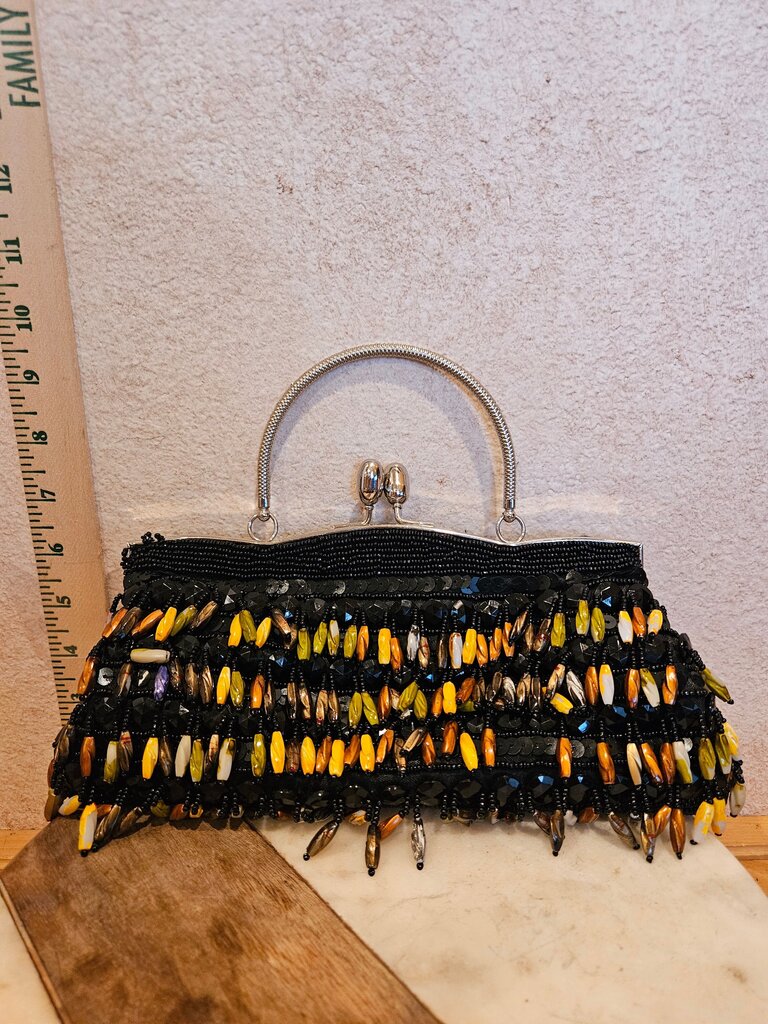 Vintage Beaded Evening Clutch Handbag