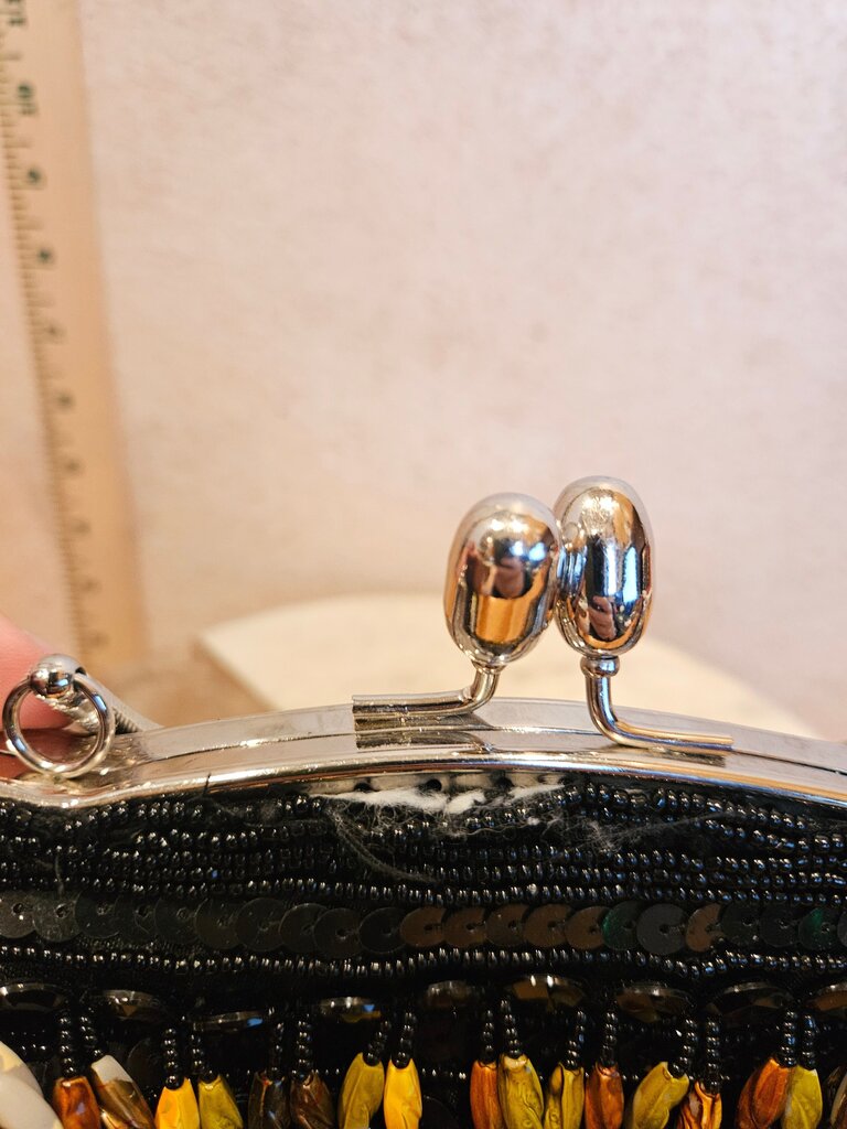 Vintage Beaded Evening Clutch Handbag
