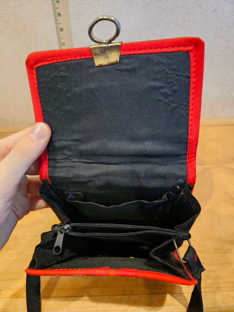 Embroidered Fabric Crossbody Purse