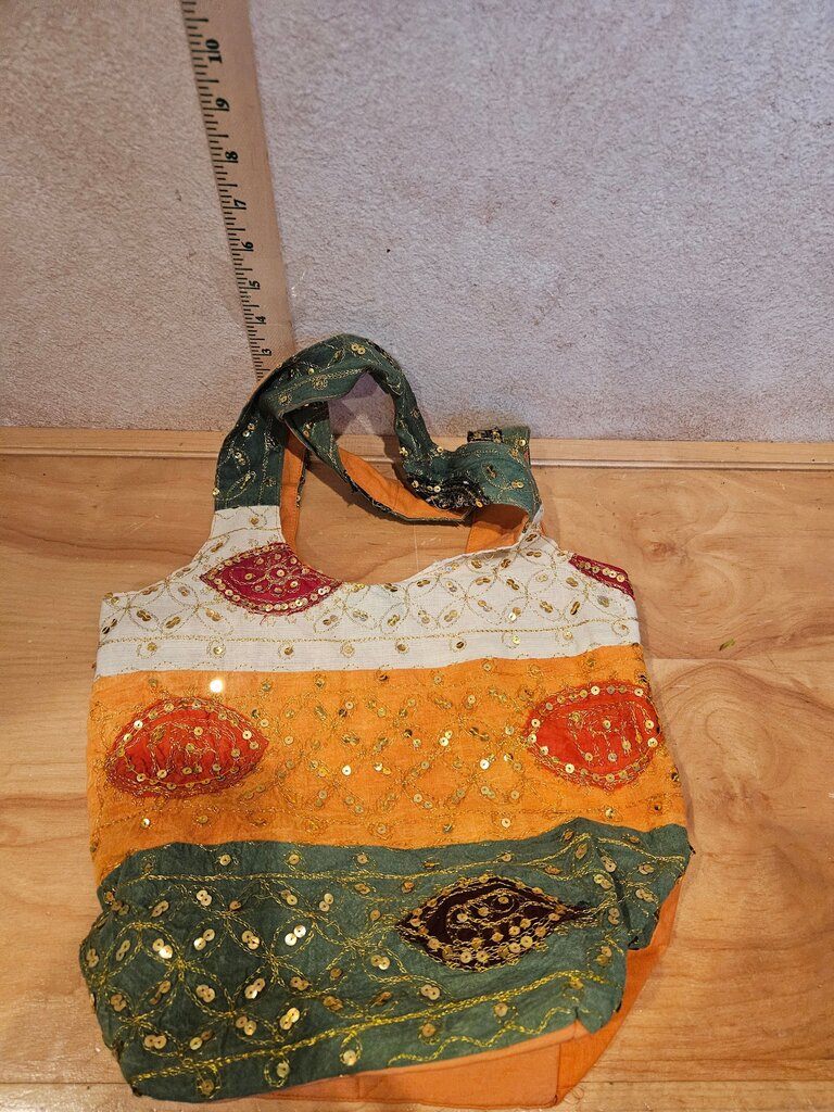 Embroidered Tote Bag with Sequin Design