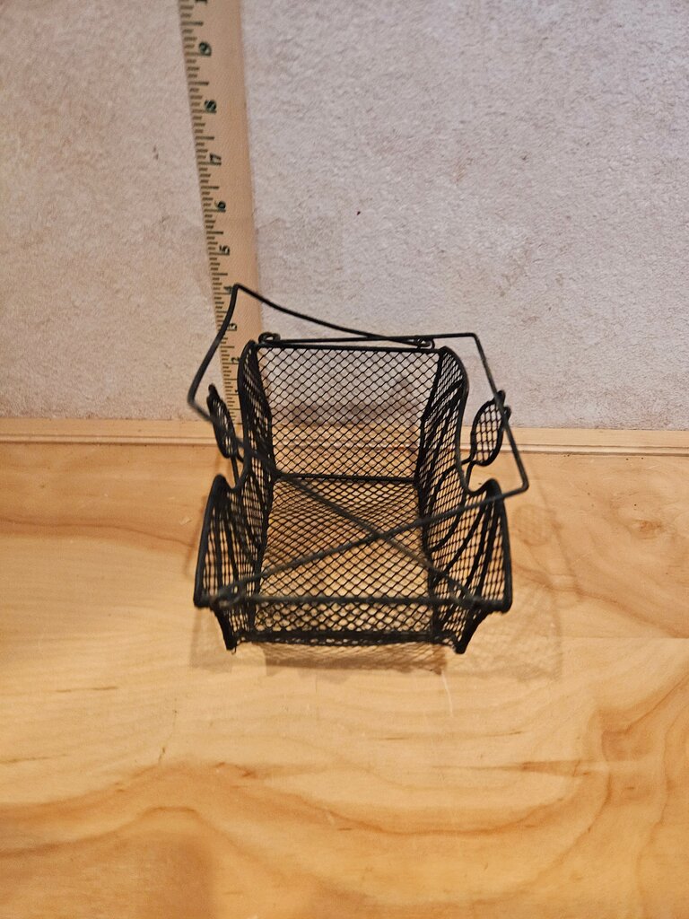 Black Bat Wire Basket Halloween treat table display witchy decor