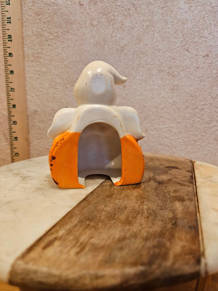 Ghost on Pumpkin Figurine fall halloween table decor