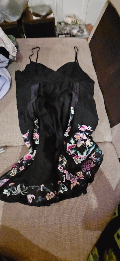 Lucky Brand Women's Black Embroidered Dress