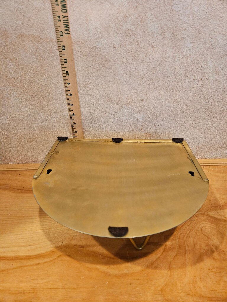 Mid-Century Hanging Modern Vintage Brass Mail Holder Gold Letter Organizer MCM Office Decor - Mid Century Gold Wall Pocket