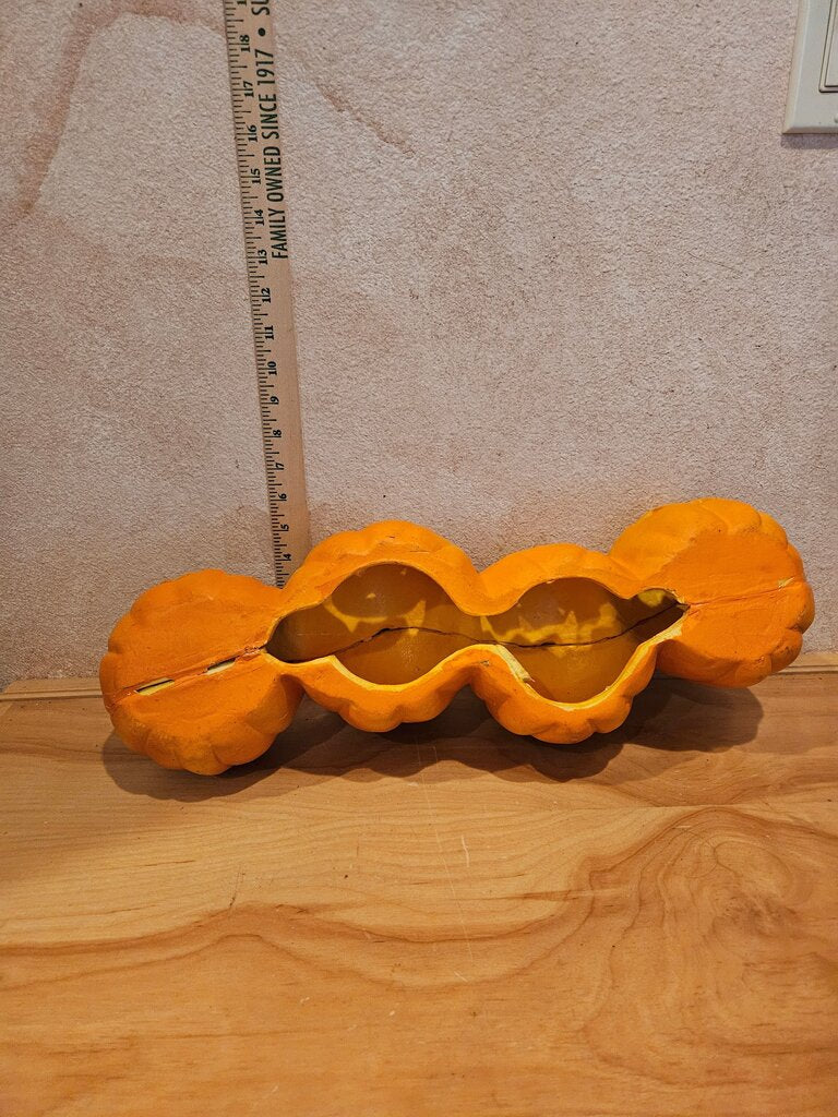 Vintage Trendmasters 4 Horizontal Foam Pumpkin Light Up Jack O Lantern 1995 no bottom with light fixture