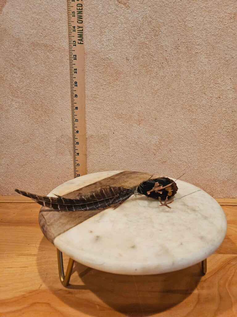 Decorative Vintage Styled pheasant made w real feathers tree ornament, vignette Table display Bird Figure Ralph Lauren Decor