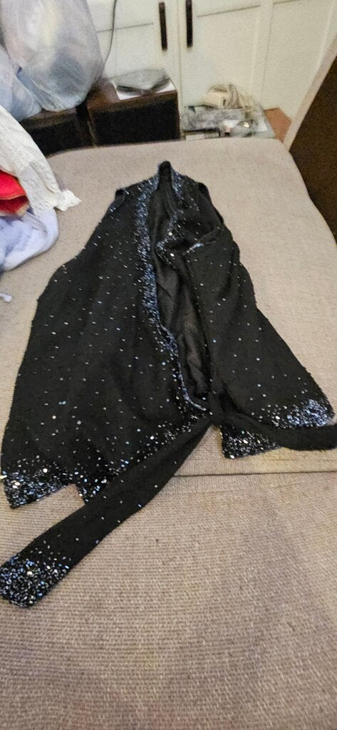 JKARA New York Black Sparkly Wrap Jacket