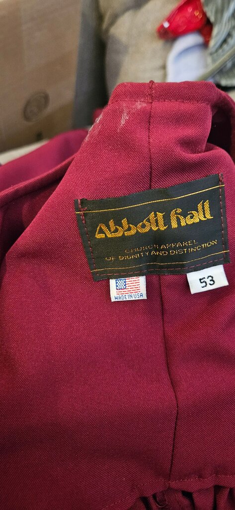 Abbott Hall Burgundy Church Apparel Gown