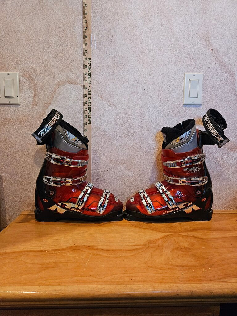Ski Boots Nordica Beast Thermo Custom Fit Red Performance Snow US Made in Italy Nordica Beast 10 Ski Boots Size Mondo 27 27.5 315mm Adult Snow Ski Boots Comfort