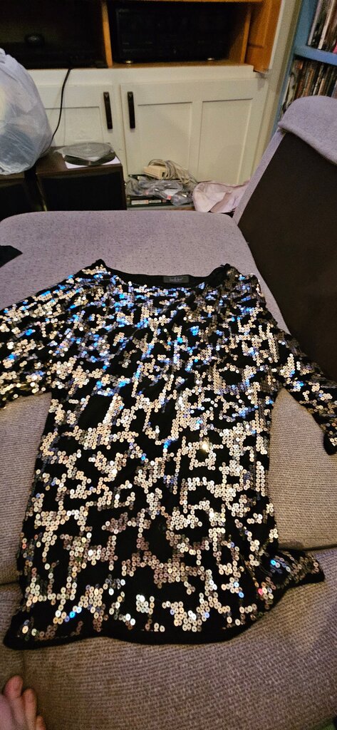 Black Sequin Top by Belldini