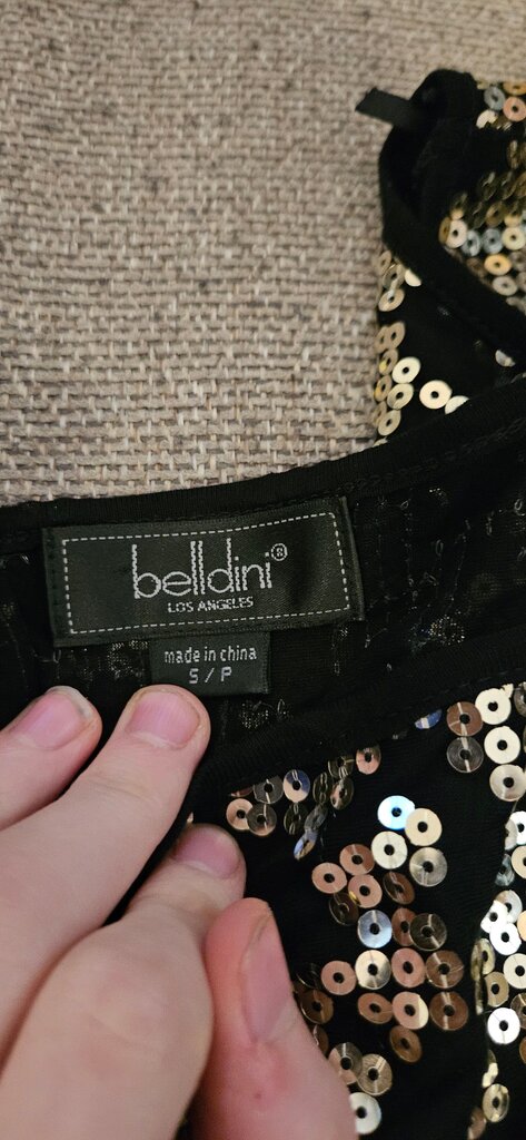 Black Sequin Top by Belldini