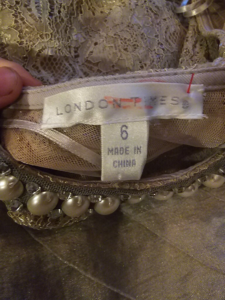 London Times Women's Dress with Ruffled Design
