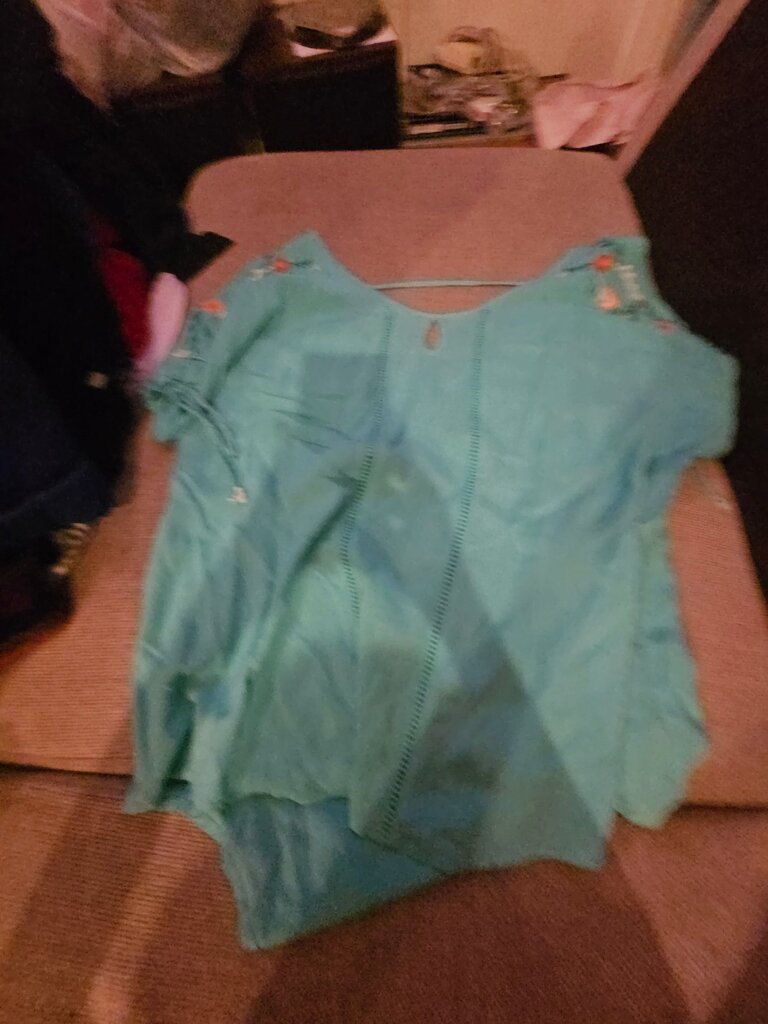 Turquoise Rayon Top