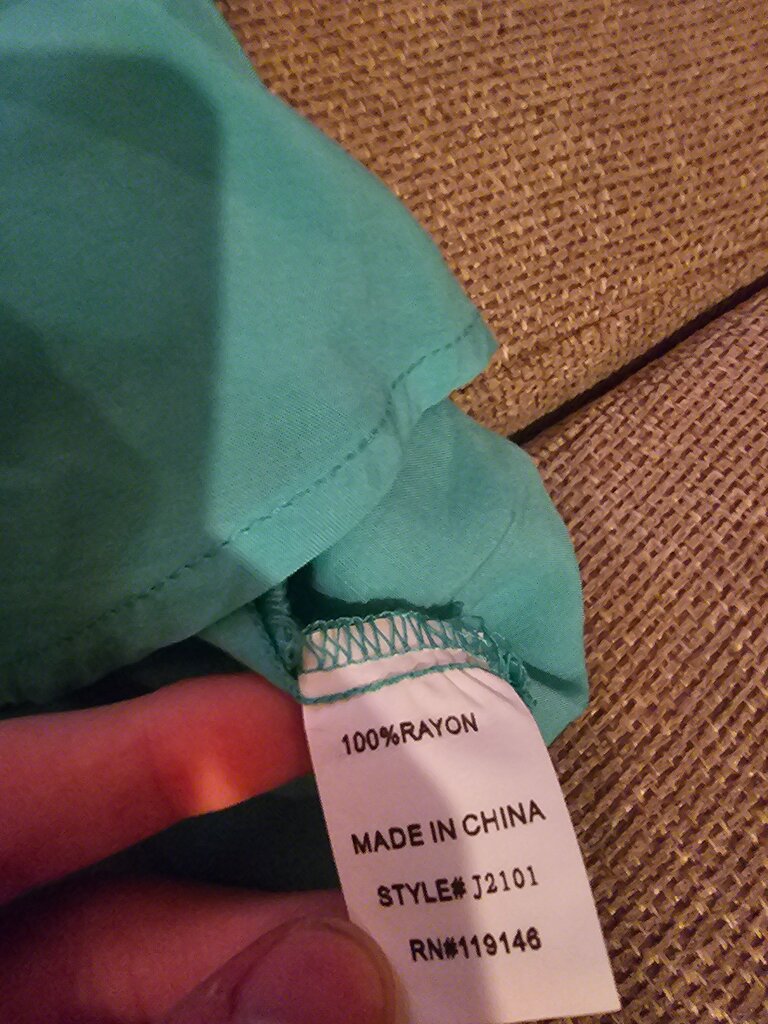 Turquoise Rayon Top