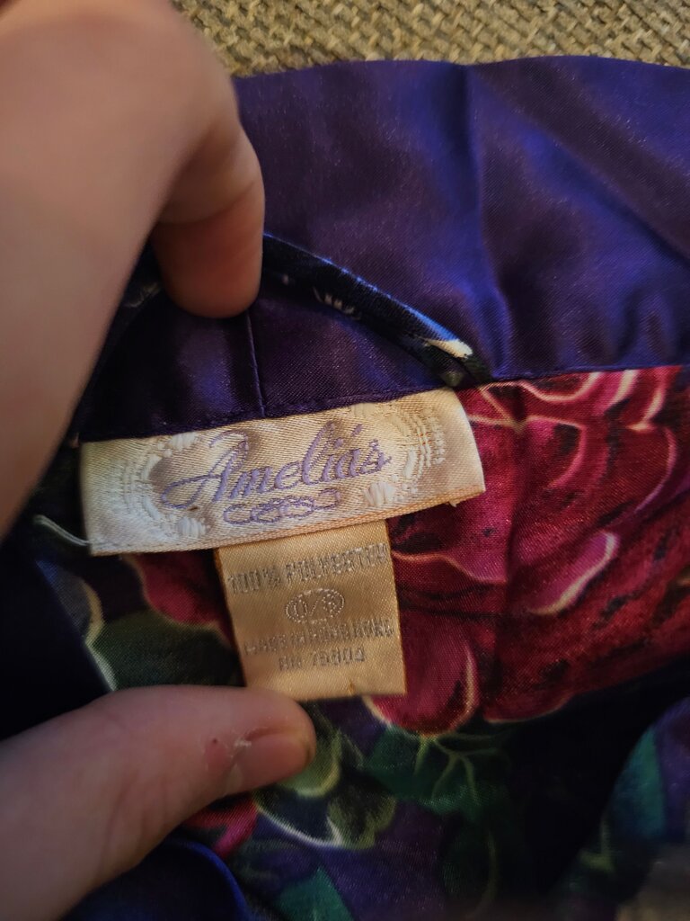 Floral Satin Robe
