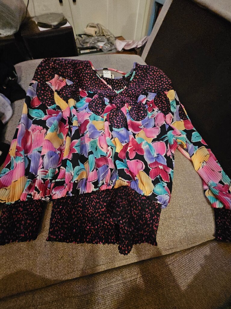 Indigo Lites Colorful Floral Blouse