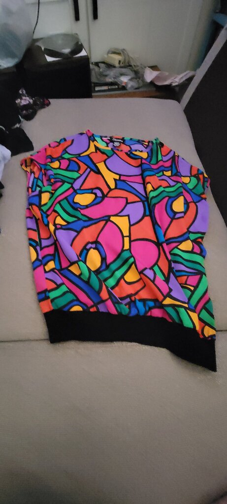 Gianina Colorful Floral Print Short Sleeve Top