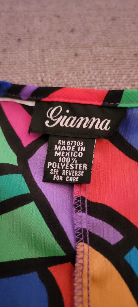 Gianina Colorful Floral Print Short Sleeve Top
