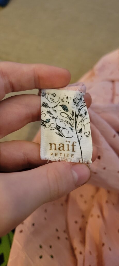 Naif Petite Blush Pink Eyelet Top