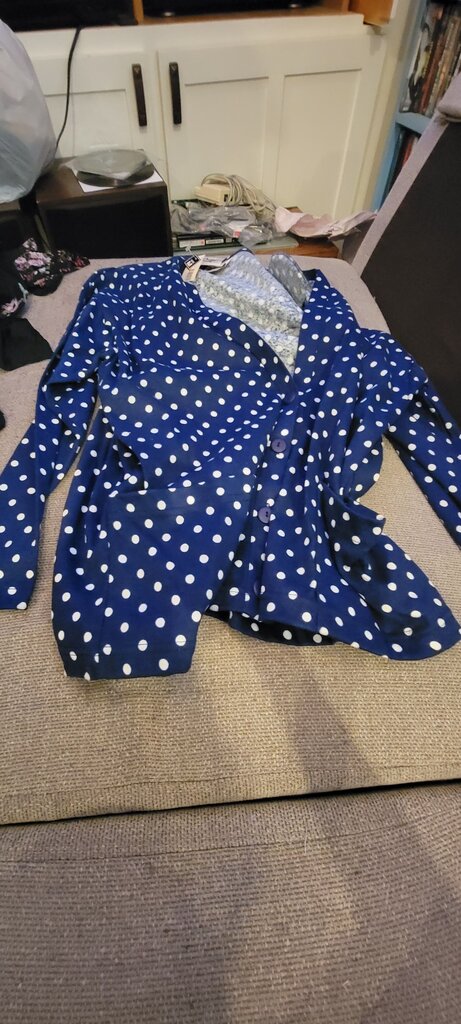 Closely Knit Blue Polka Dot Shirt