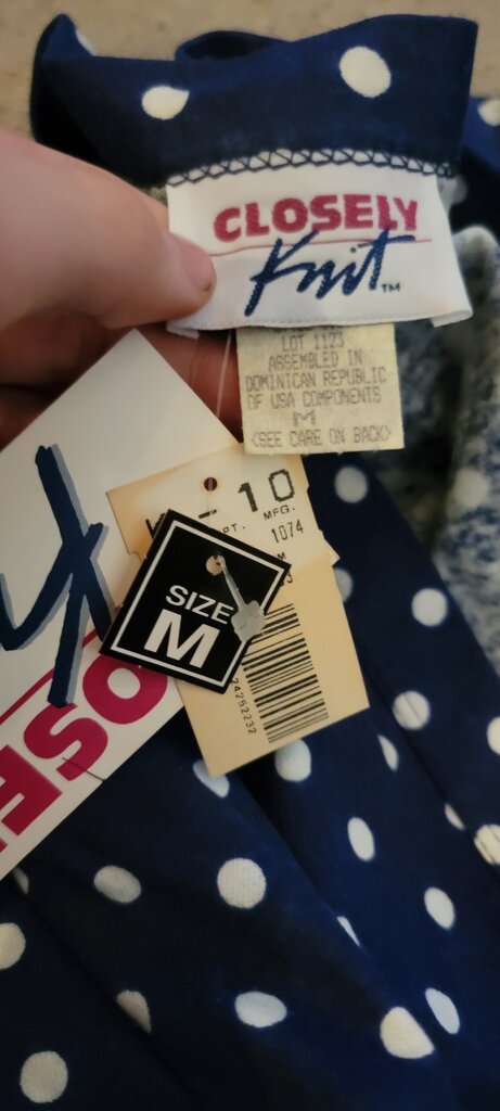 Closely Knit Blue Polka Dot Shirt