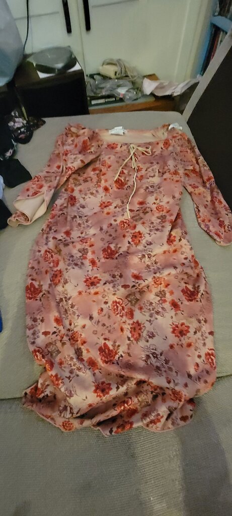 Just Kidding Floral Print Dress