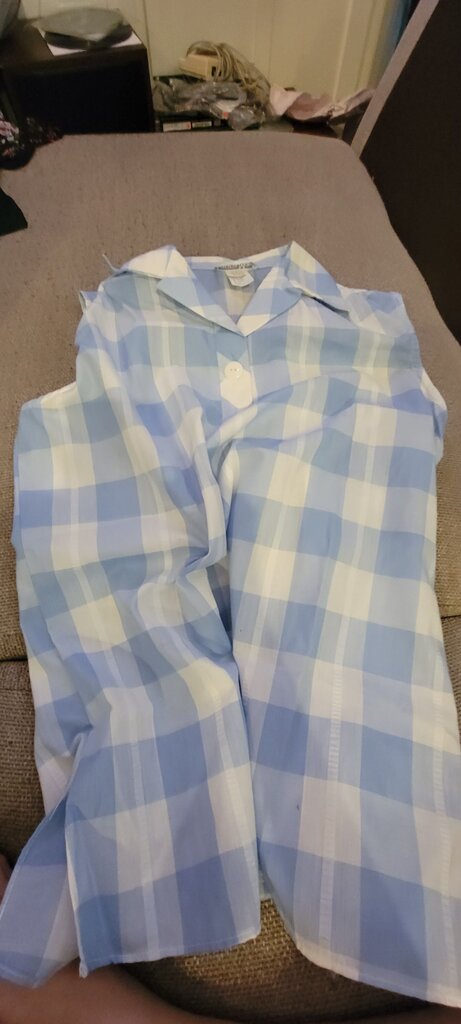 Laura Mae Women's Blue Checkered Dress