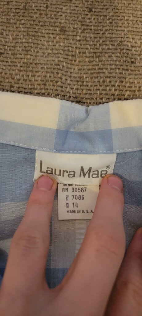 Laura Mae Women's Blue Checkered Dress
