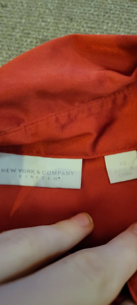 New York & Company Red Shirt