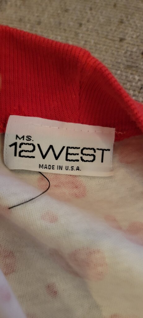 12 West Red and White Heart Print Cardigan