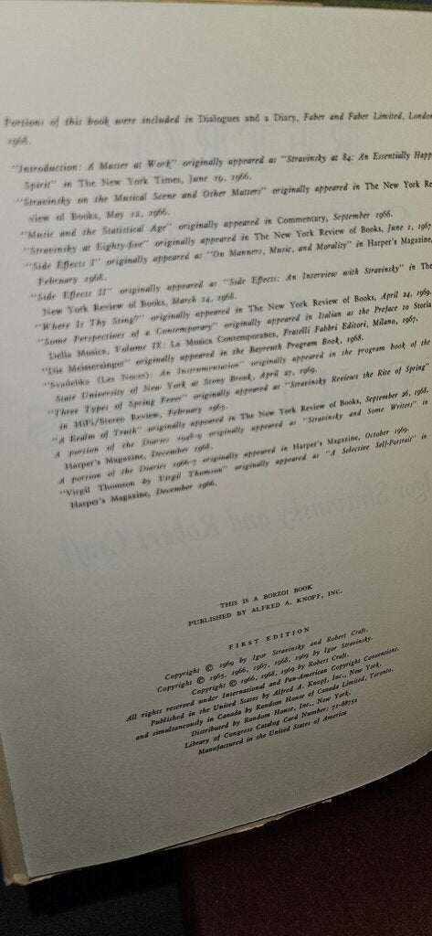 Retrospectives and Conclusions by Igor Stravinsky & Robert Craft