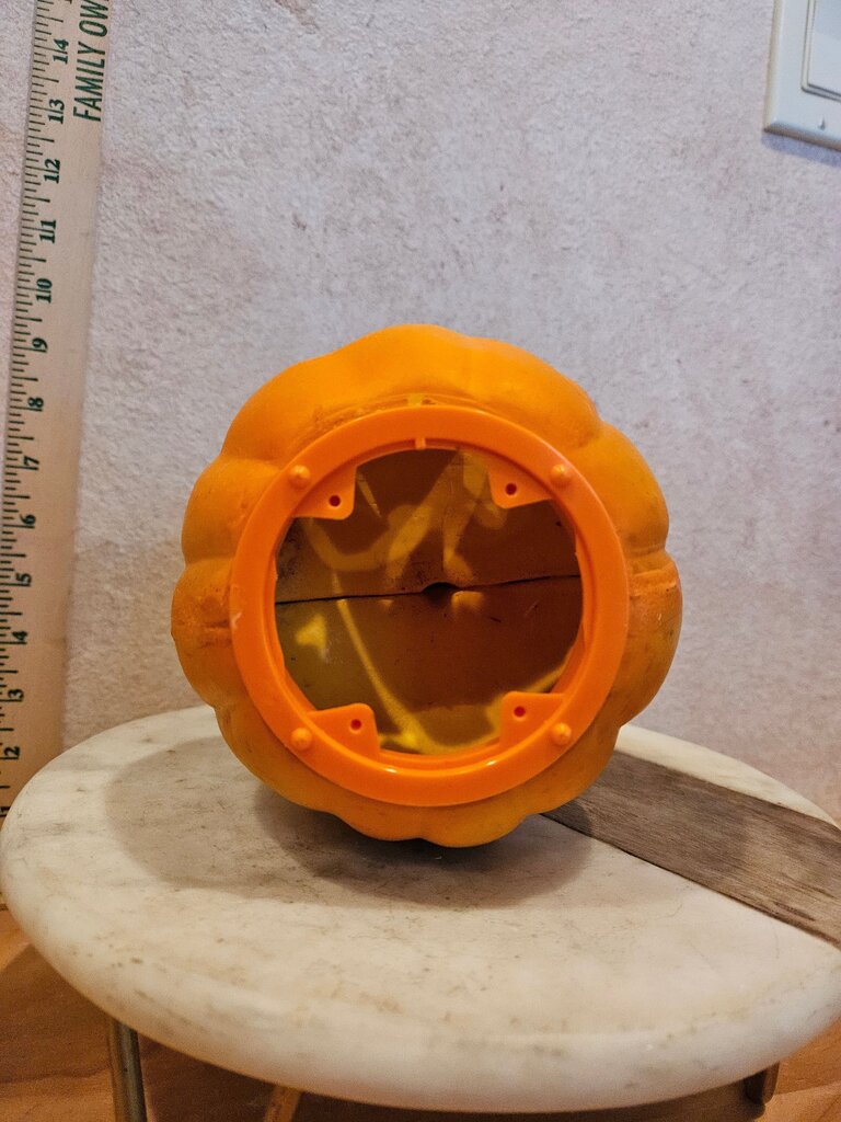 Trendmasters Lighted Pumpkin, Halloween Foam Jack O Lantern, Winking Happy Face, lighting equipment not included