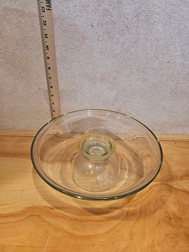 Vintage Clear Pedestal Glass Cake Stan Round riser, cloche, cookie, cake display