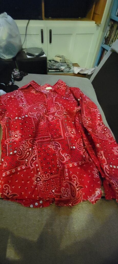 Cittali Red Bandana Print Shirt
